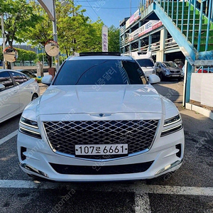 제네시스 GV80 중고차 할부 제네시스 중고차 SUV 중고차 중고 가격 흰색 2020년식 53,069km 가솔린 2.5T AWD 개인사업자 차량구매