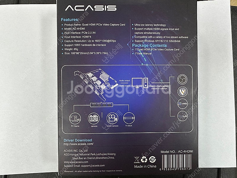 Acasis Quad HDMI video capture...--1