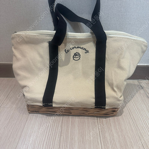 르꼬르망 라탄 보냉백 한번 사용(택포)