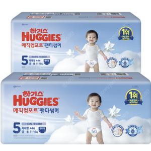 하기스 2025 매직컴포트 썸머 팬티형 기저귀 공용, 5단계, 88매