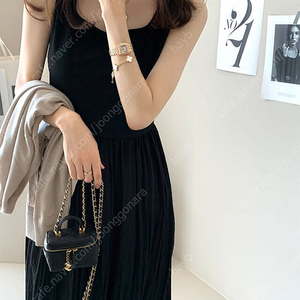 새상품 데일리룩 DAILYLOOK 투투셔링풀원피스 스퀘어넥 나시 민소매