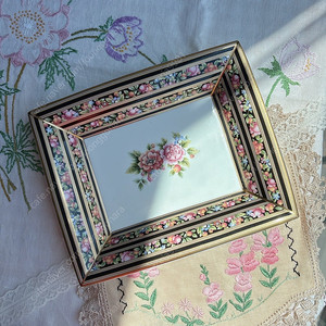 영국 빈티지 웨지우드 클리오 사각접시 이미지