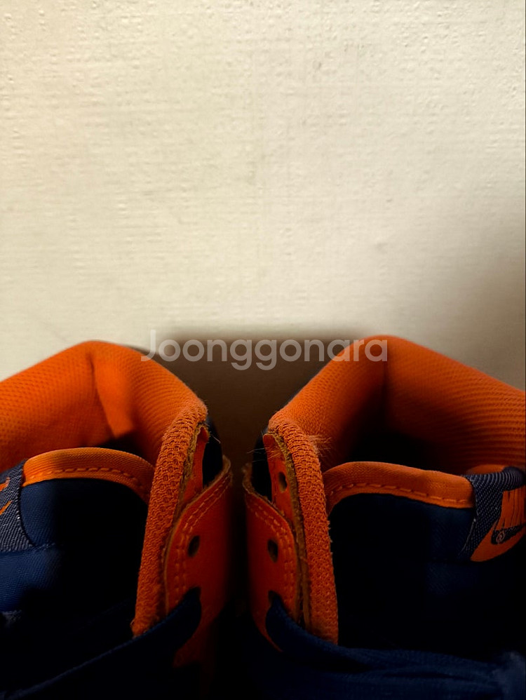 255mm 나이키 덩크 하이 오렌지 앤 딥 로얄--4