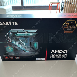 [미개봉] GIGABYTE 라데온 RX 9070 게이밍 OC 16G 그래픽카드 새제품 입니다.