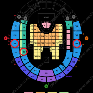 [ 7/6 블랙핑크 콘서트 S석 3층 지정석 E9구역 2연석 4연석 양도 ]