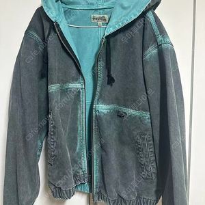 스투시 스프레이 다이 후드 워크 자켓 블랙 Stussy