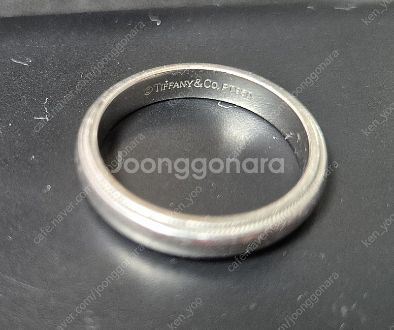 티파니앤코 밀그레인 플래티늄 반지--0