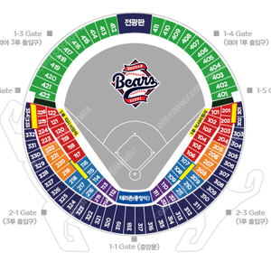 6/7일(토), 8일(일) 두산베어스 vs 롯데 자이언츠 [ 3루 블루석, 중앙네이비석 / 4연석 ]
