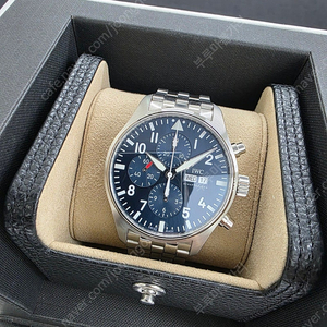 IWC 파일럿워치 크로노그래프 43mm 43미리 스틸 청판 어린왕자 에디션 IW377717 판매합니다.