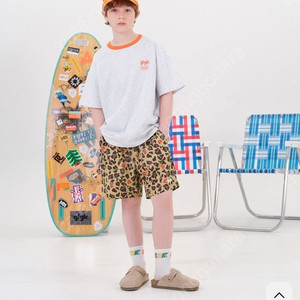 히로 glgk glgk 하트 로고 화섬 팬츠 레오파트 150,160 카모 140,130