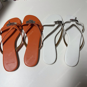 새상품] 245 사이즈 오렌지, 화이트 쪼리 !! 9000원