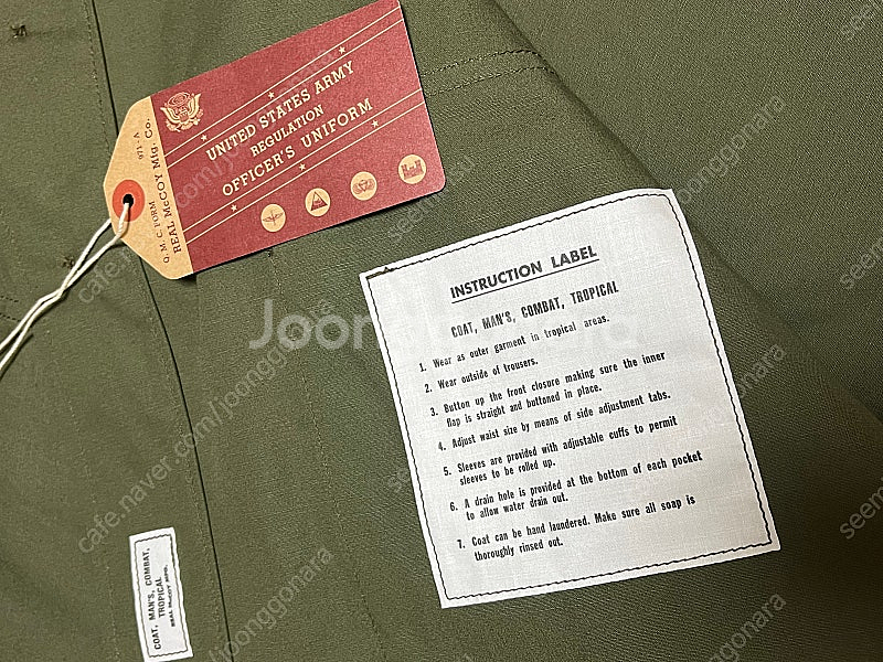 [XL] 리얼맥코이 퍼티그 자켓 새제품--3