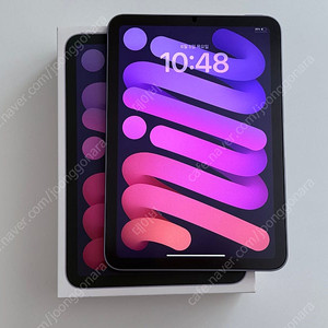 아이패드 미니6 64GB wifi 퍼플 S급 전면필름 + 케이스, 사제펜슬, 충전기 42만