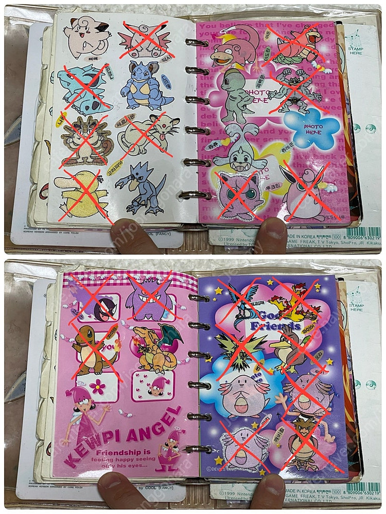 [포켓몬] 띠부씰 오리지널 초판 뗀씰(1999년) 뮤 포함 이미지
