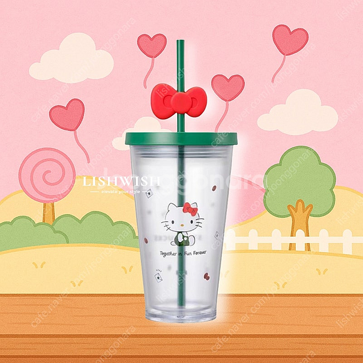(새상품) 스타벅스 (c)헬로 키티 콜드컵 473ml--1