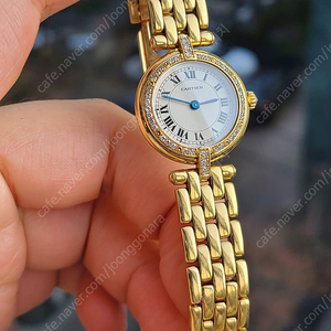 [정품] 까르띠에 원형 팬더 다이아몬드 18K 올금통 SM 여성용 (Cartier Panthere Diamond 18K YG Women's)