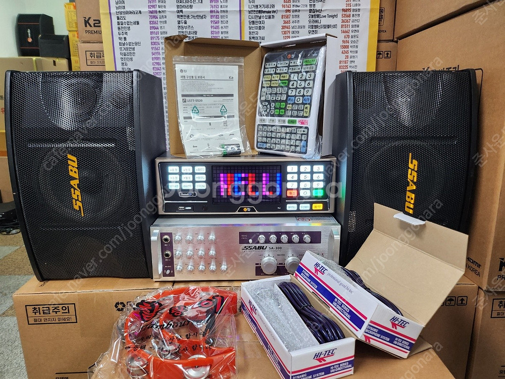 (선물추천)선반식 노래방기계 세트 판매합니다.--1