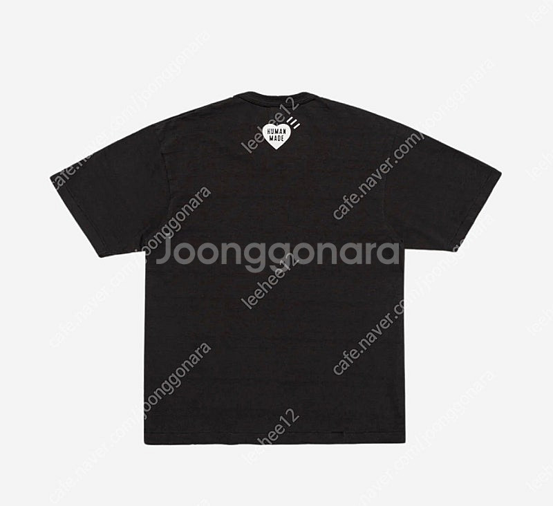 3XL 휴먼메이드 하트 그래픽 반팔 티셔츠 블랙 새상품--1