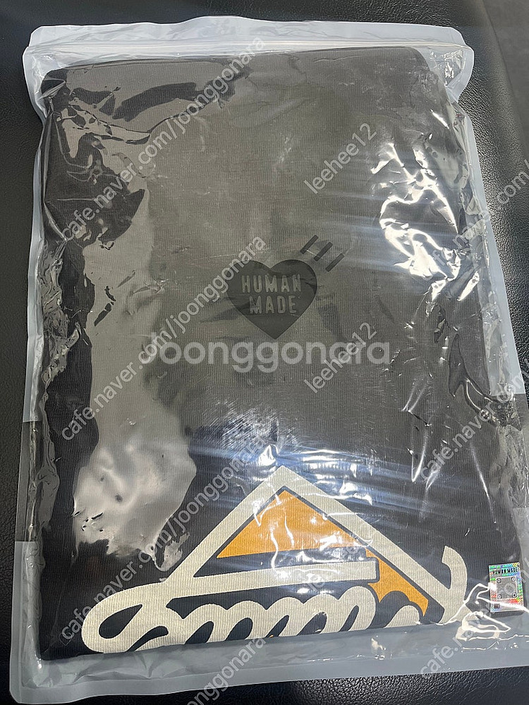 3XL 휴먼메이드 하트 그래픽 반팔 티셔츠 블랙 새상품--3