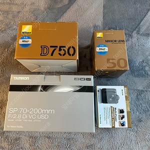 [니콘] D750 (셔터보증) + 탐론 70-200 vc (구탐아빠) + 50.8G (쩜팔) + 호환세로그립