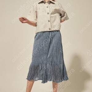 랑방 글리터 크링클 스커트