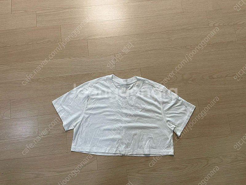 룰루레몬 올유어스 반팔 크롭 화이트 크롭 티셔츠 4 사...--0