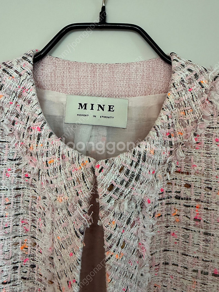 MINE 트위드 반팔 자켓 한섬 마인 24SS--4