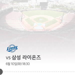 6/10 기아타이거즈 VS 삼성라이온즈 3루 가족석 4인 테이블