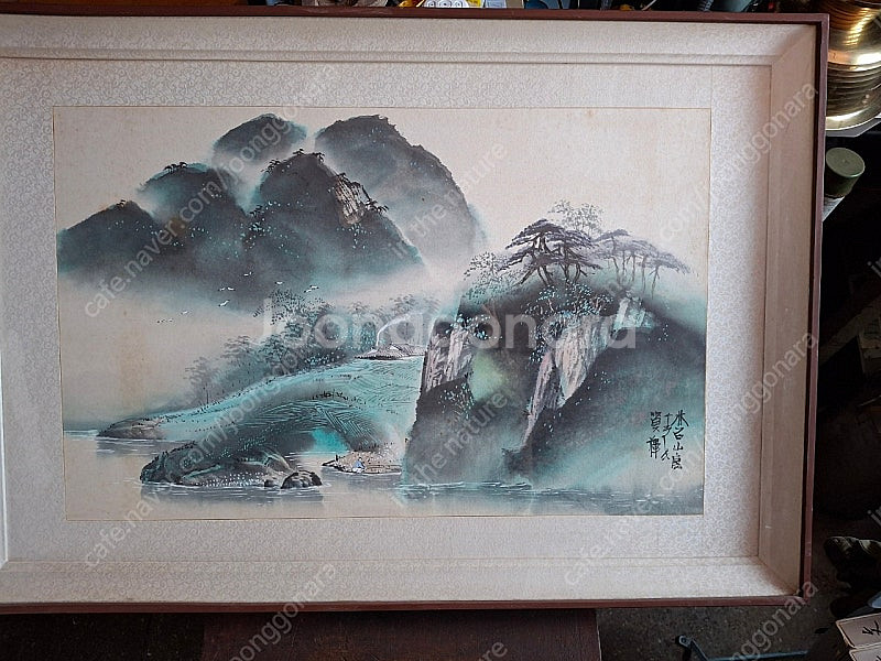 산수화 서각 각 1점--0