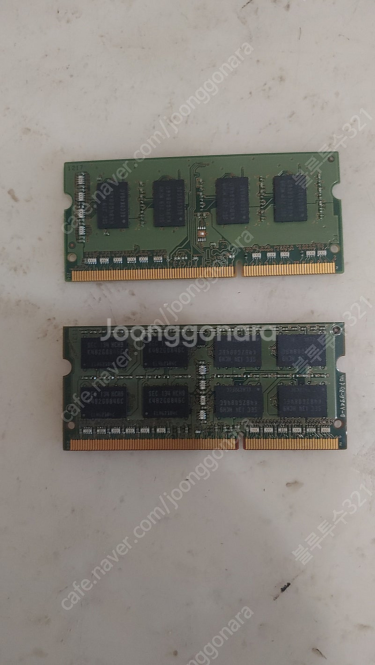 노트북용 램 삼성 PC3 4G 10600S 두개--1