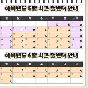 에버랜드 A시즌평일(종일)
