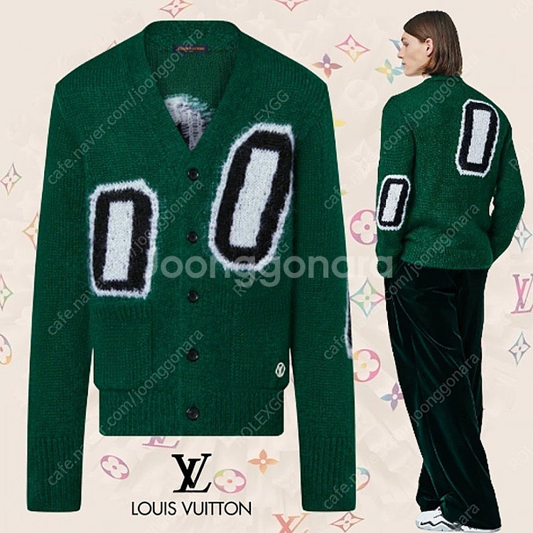 24ss 루이비통 그래픽 모헤어 가디건 4L사이즈--1