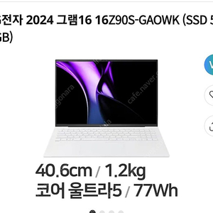 [미개봉]그램16 16Z90S-GAOWK (SSD 512GB)