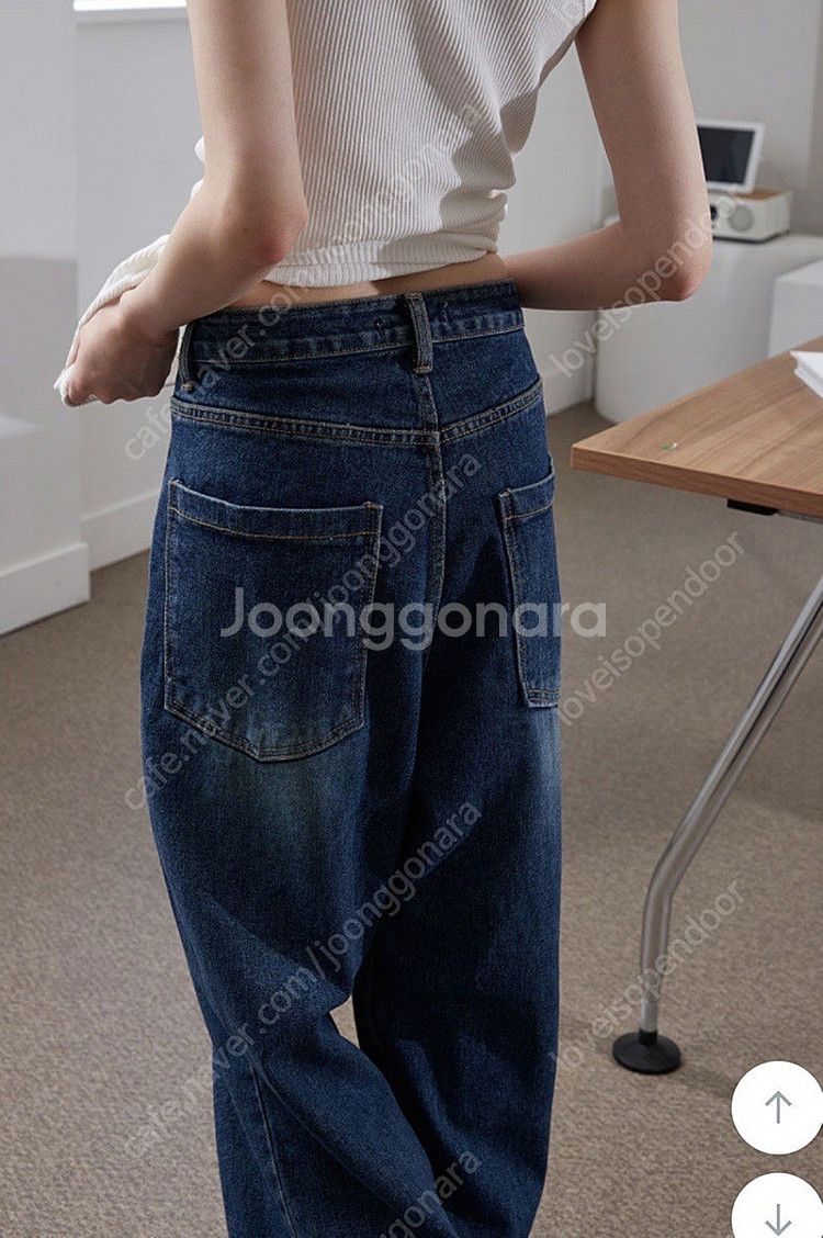 컬러인아이디 루즈핏 딥 데님 진청--6