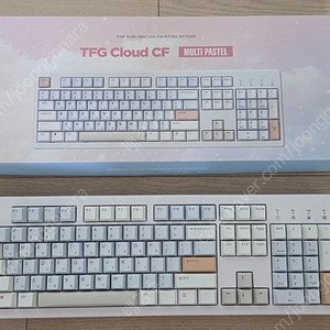 TFG Cloud CF 3모드 듀얼 가스켓 저소음 사무용 기계식키보드 멀티파스텔, 핑크솔트 토독 40g_넌클릭