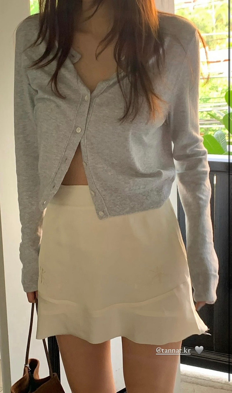 타낫 플로럴 스티치 스커트 s floral stitch--2