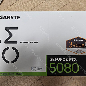 GIGABYTE 지포스 RTX 5080 AERO OC SFF D7 16GB 팝니다.