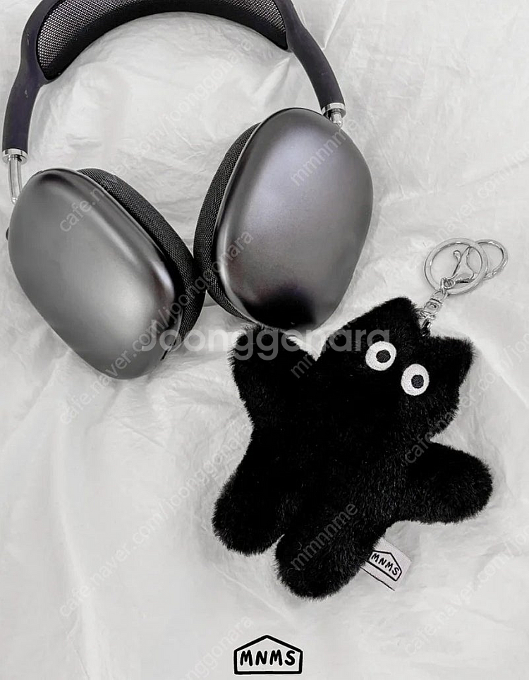 미뇽맨션 뚱냥이 키링 검은 고양이 인형 키홀더(새제품)--0