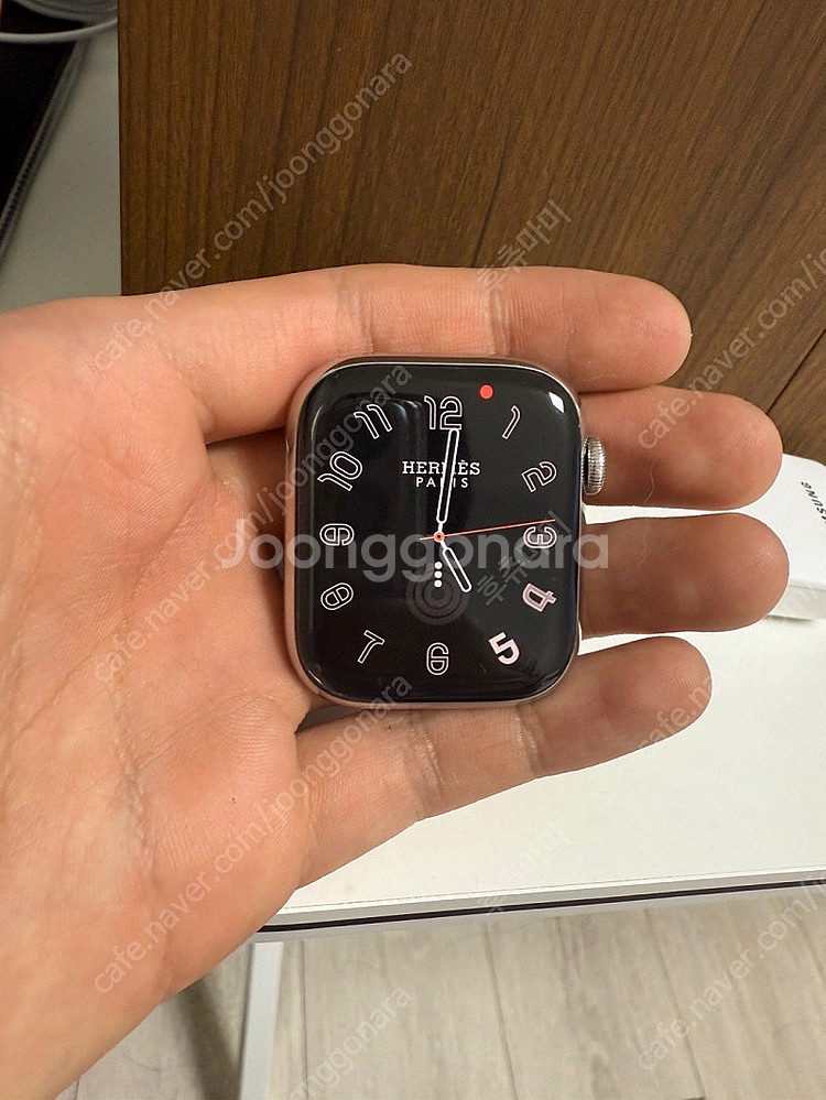 애플워치 9 에르메스 45mm 실버 팝니다--5
