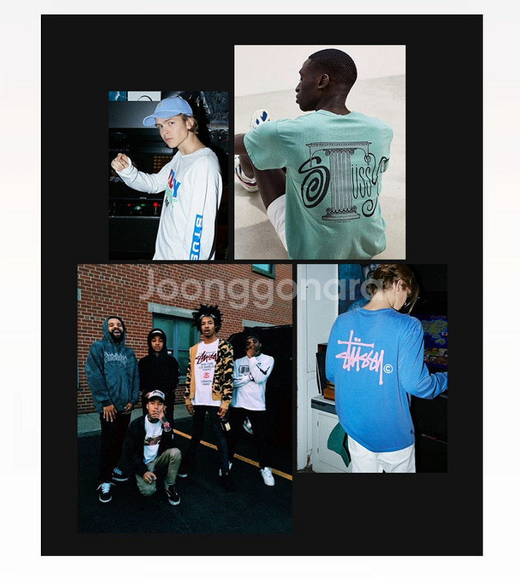 (새상품)스투시(STUSSY) 기본 반팔 라운드 티셔츠--3