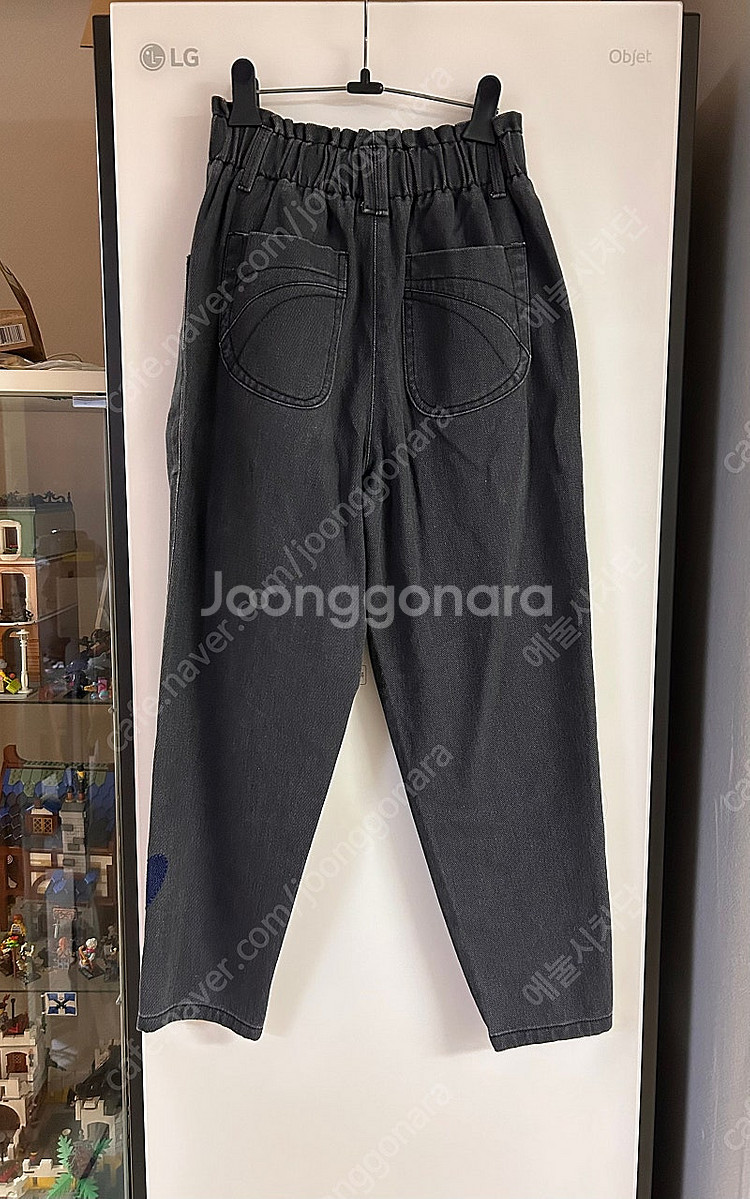 오즈세컨 하트자수 데님팬츠--3