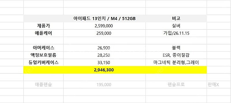 아이패드 프로M4(13") 512gb+셀룰러+애플케어 ...--1