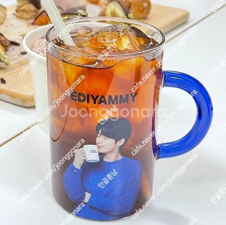 [새상품] 이디야 변우석 글라스1개 &브로마이드 1부 ...--0