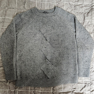 ZARA 자라 니트 스웨터 그레이 꽈배기 새상품 L