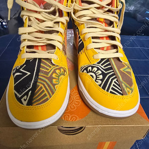 나이키 덩크 하이 프리미엄 NIKE DUNK HI PRM  OFF NOIR/STARFISH-DK DRIFTWOOD