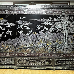 멋스러운 12자 자개 옷장+화장대+TV장+미니장 세트