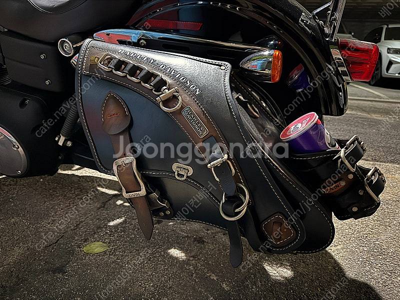 할리데이비슨 통가죽 사이드백 2개--1