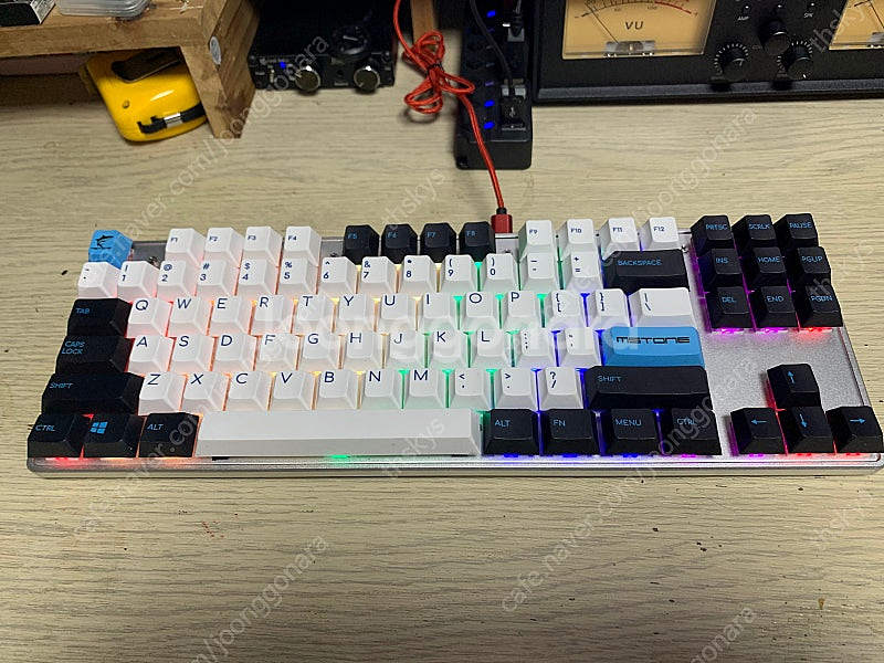 아콘 리얼 티타늄 DX 풀 알루미늄 실버 키보드--0