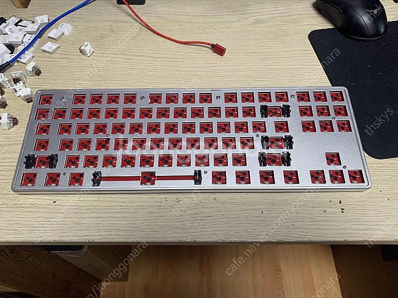 아콘 리얼 티타늄 DX 풀 알루미늄 실버 키보드--1