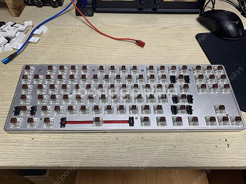 아콘 리얼 티타늄 DX 풀 알루미늄 실버 키보드--2